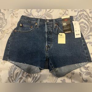 Levi’s 501 shorts high rise size 27. New with tags